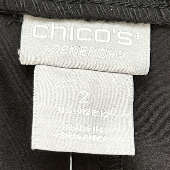 Chico's Zenergy Black Shorts 11” Walking Black New With Tags - Picture 7 of 8